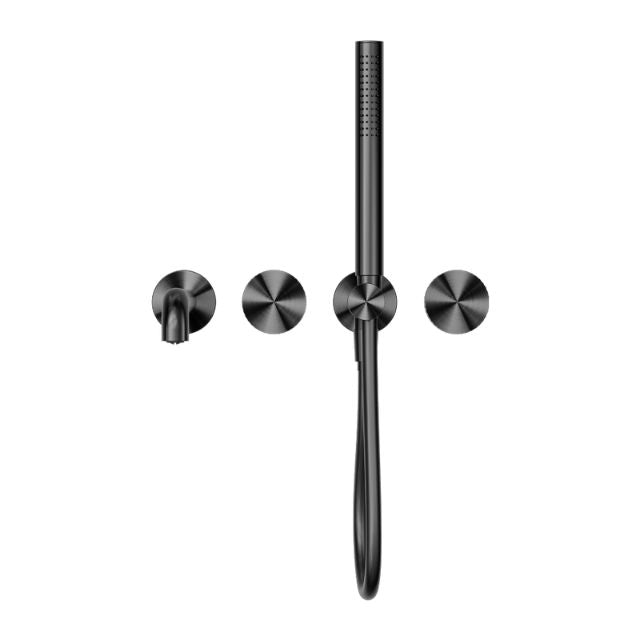 Nero Opal Progressive Shower System Separate Plate With Spout 250mm Graphite