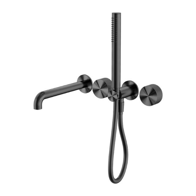 Nero Opal Progressive Shower System Separate Plate With Spout 250mm Graphite