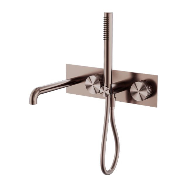 Nero Opal Progressive Shower System With Spout 250mm Brushed Bronze