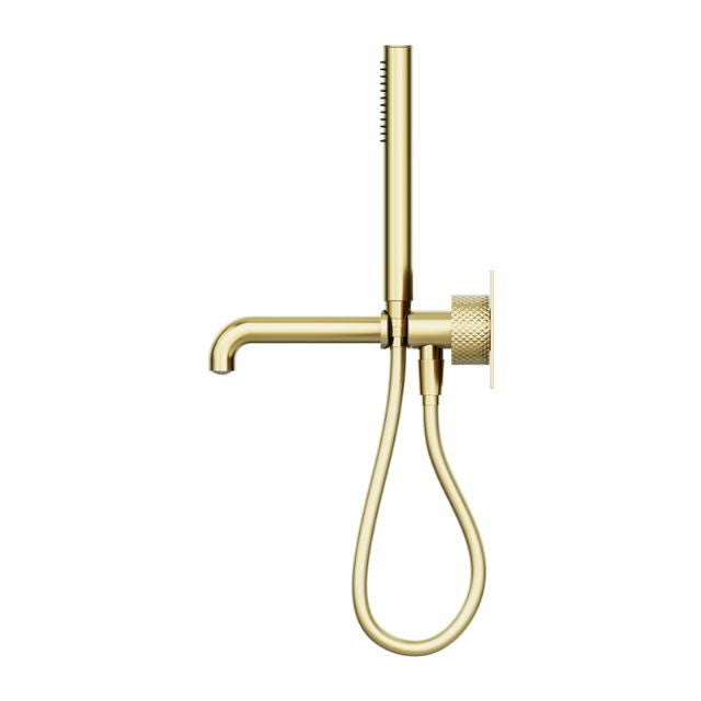 Nero Opal Progressive Shower System With Spout 250mm Brushed Gold