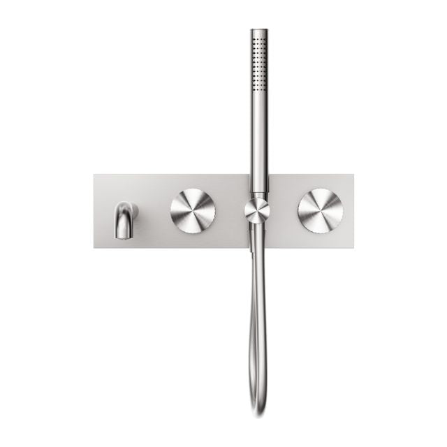 Nero Opal Progressive Shower System With Spout 250mm Brushed Nickel