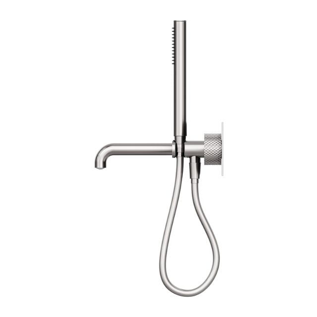 Nero Opal Progressive Shower System With Spout 250mm Brushed Nickel