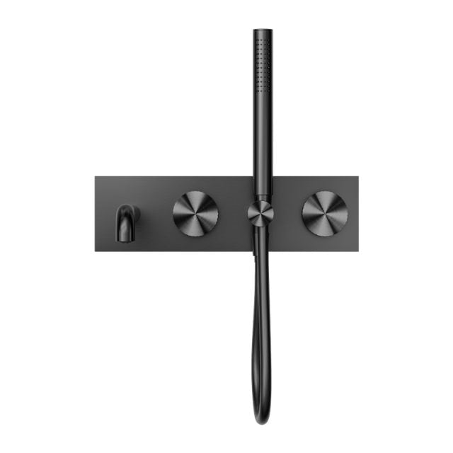 Nero Opal Progressive Shower System With Spout 250mm Graphite