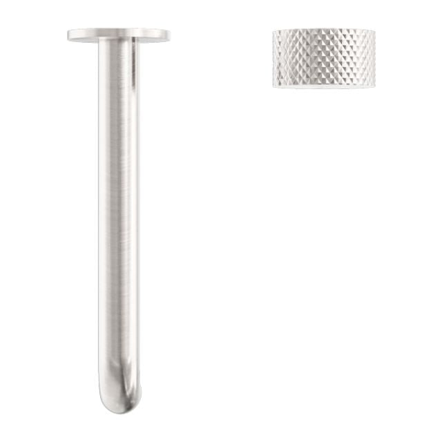 Nero Opal Progressive Wall Basin/Bath Set 120mm Brushed Nickel