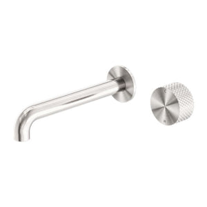 Nero Opal Progressive Wall Basin/Bath Set 120mm Brushed Nickel