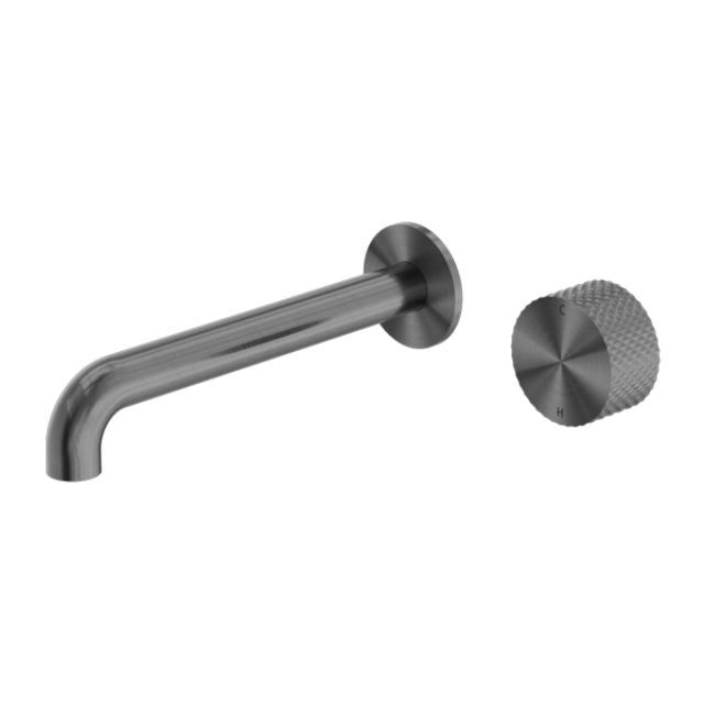 Nero Opal Progressive Wall Basin/Bath Set 120mm Graphite