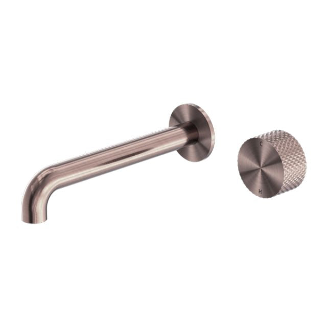 Nero Opal Progressive Wall Basin/Bath Set 185mm Brushed Bronze