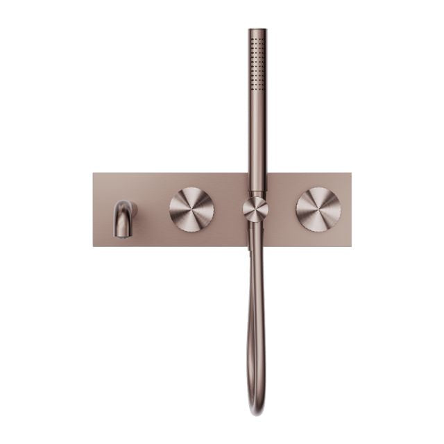 Nero Opal Progressive Shower System With Spout 230mm Brushed Bronze