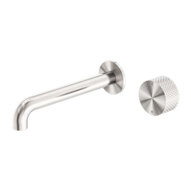 Nero Opal Progressive Wall Basin/Bath Set 260mm Brushed Nickel
