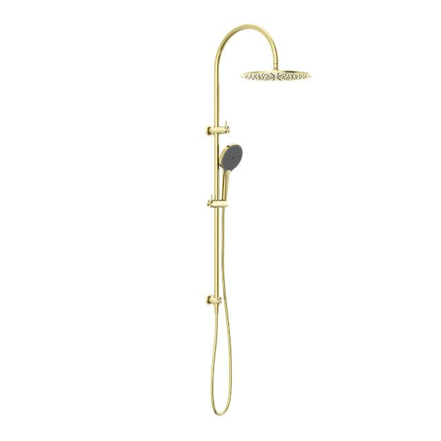Nero Opal Twin Shower With Air Shower II Brushed Gold