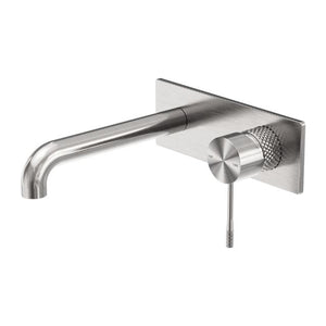 Nero Opal Wall Basin/Bath Mixer 160mm Brushed Nickel