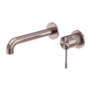 Nero Opal Wall Basin/Bath Mixer Separate Back Plate 120mm Brushed Bronze