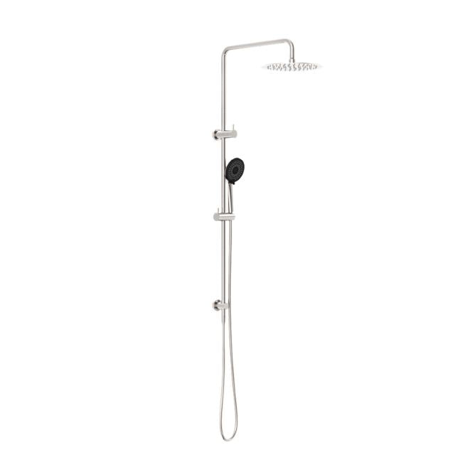 Nero Round Project Twin Shower 4 Star Rating Brushed Nickel