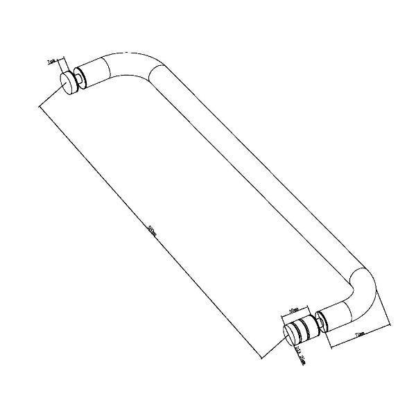 Nero Shower Towel Bar 500mm - The Blue Space