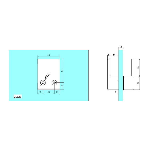 Nero Square Shower Handle Brushed Bronze