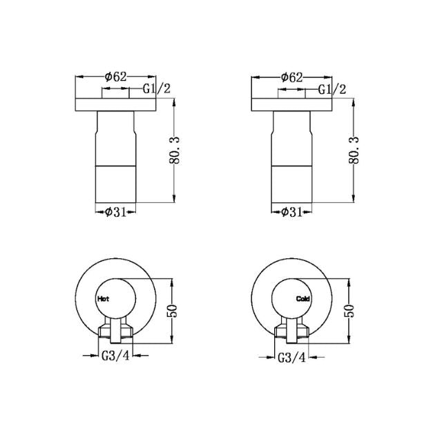 Machine Technical Drawing Nero Washing Machine Tap Set Brushed Nickel — The Blue Space