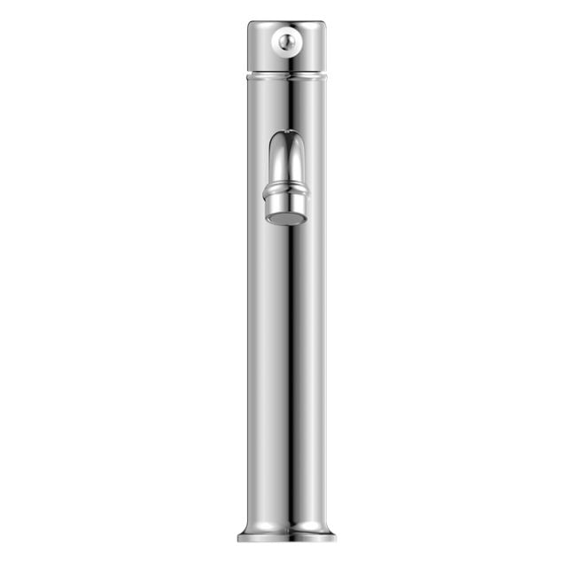 Nero York Straight Tall Basin Mixer With White Porcelain Lever Chrome