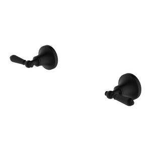 Nero York Wall Top Assemblies With Metal Lever Matte Black