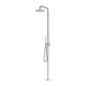 Nero Zen SS316L Outdoor Freestanding Shower Column Brushed Nickel