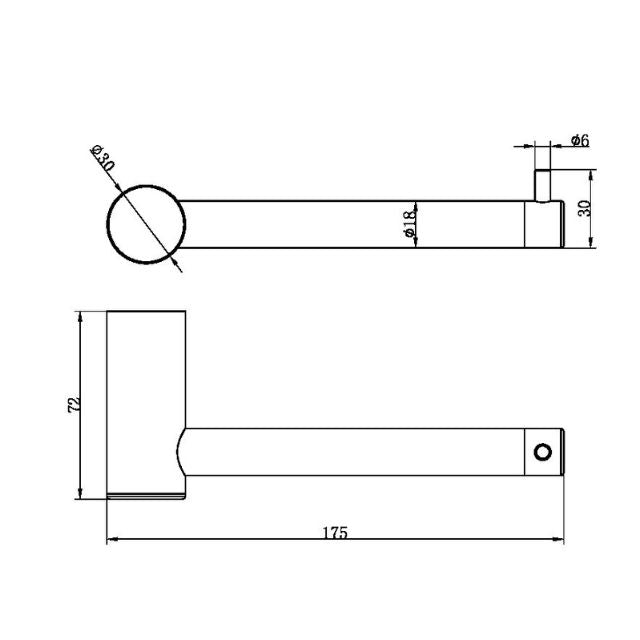 Nero Zen SS316L Toilet Roll Holder Brushed Bronze