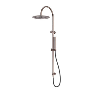Nero Zen SS316L Twin Shower With Outdoor Shower Hose Brushed Bronze