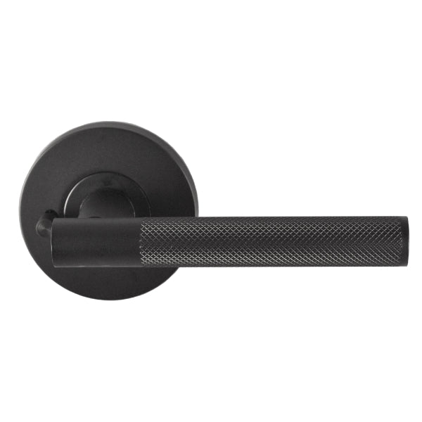 Nidus Knurled Domici Privacy Door Handle Set Graphite Grey — The Blue Space