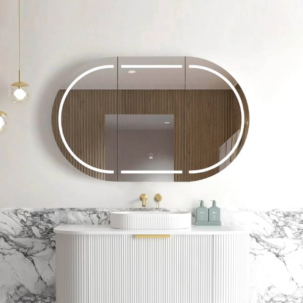Otti Bondi 1200 LED Shaving Cabinet Natural Oak
