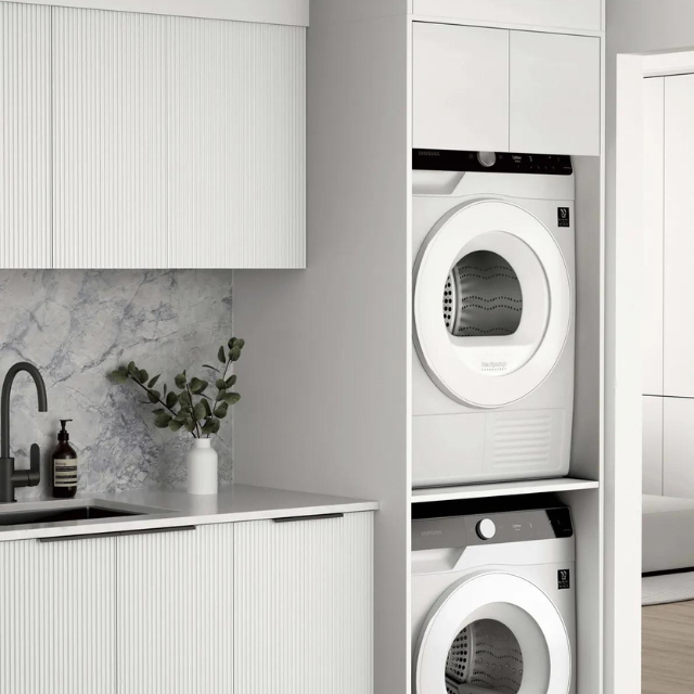 Otti Bondi 1715mm Fluted Laundry Set C - White