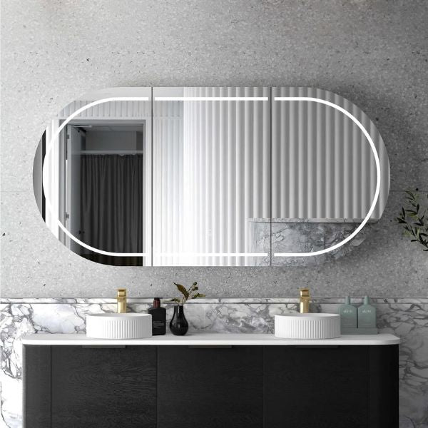 Otti Bondi 1800 LED Shaving Cabinet Black Oak