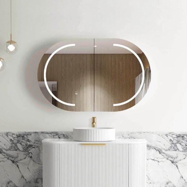 Otti Bondi 900 LED Shaving Cabinet Natural Oak