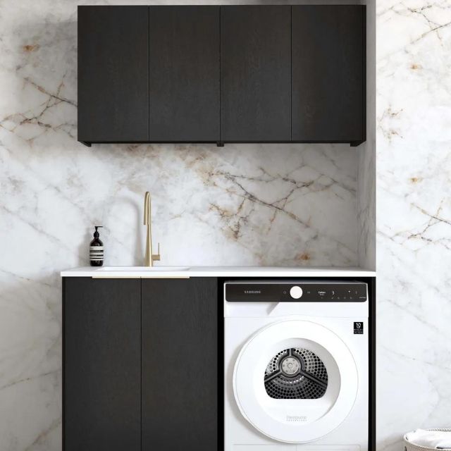 Otti Byron 1305mm Laundry Set B - Black Oak - The Blue Space