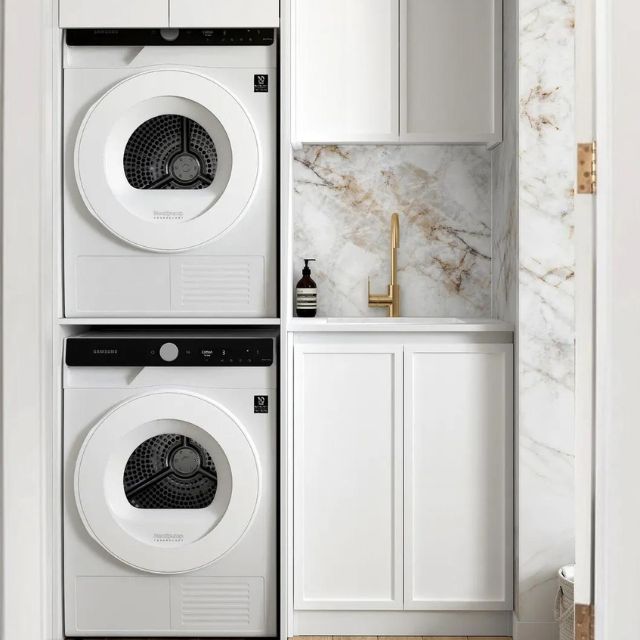 Otti Hampshire 1305mm Laundry Set C - White - The Blue Space