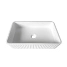 Otti Hudson 520mm Fluted Square Above Counter Basin - White OT5232CONW - The Blue Space