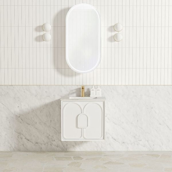 Otti Laguna Mk II Wall Hung Vanity in Matte White with Undermount Basin