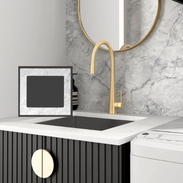 Otti Marlo Black 650mm Laundry Cabinet Set