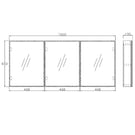 Technical Drawing Otti Moonlight 1500mm Led Shaving Cabinet LED-PSV1500