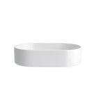 Otti Quay 500mm Oval Above Counter Basin - Gloss White OT5035 - The Blue Space - Side View