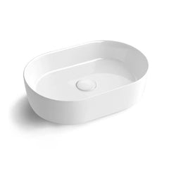 Otti Quay 500mm Oval Above Counter Basin - Gloss White