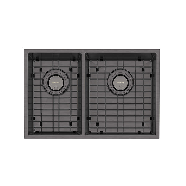 Phoenix 4000 Series 1-3/4 Bowl Sink 683 x 446mm Brushed Carbon