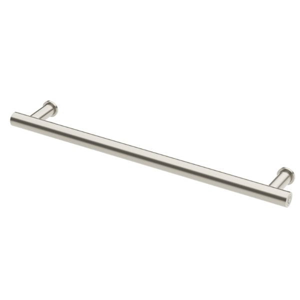 Phoenix Heated Towel Rail Round 600mm - 650-8760-40 - Brushed Nickel - Horizontal View