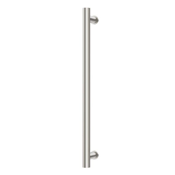 Phoenix Heated Towel Rail Round 600mm - Brushed Nickel