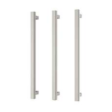 Phoenix Heated Triple Towel Rail Square 600mm - Brushed Nickel - 651-8762-40