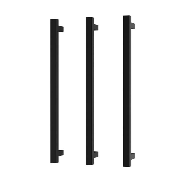 Phoenix Heated Triple Towel Rail Square 600mm - Matte Black