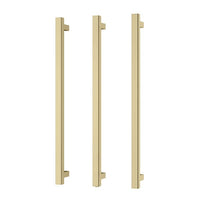Phoenix Heated Triple Towel Rail Square 800mm - Brushed Gold - 651-8763-12