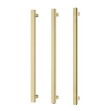 Phoenix Heated Triple Towel Rail Square 800mm - Brushed Gold - 651-8763-12