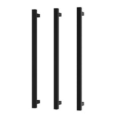 Phoenix Heated Triple Towel Rail Square 800mm - Matte Black - 651-8763-10