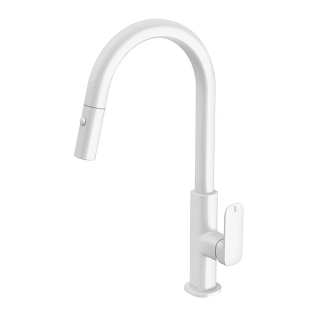 Phoenix Nuage Pull Out Sink Mixer Matte White