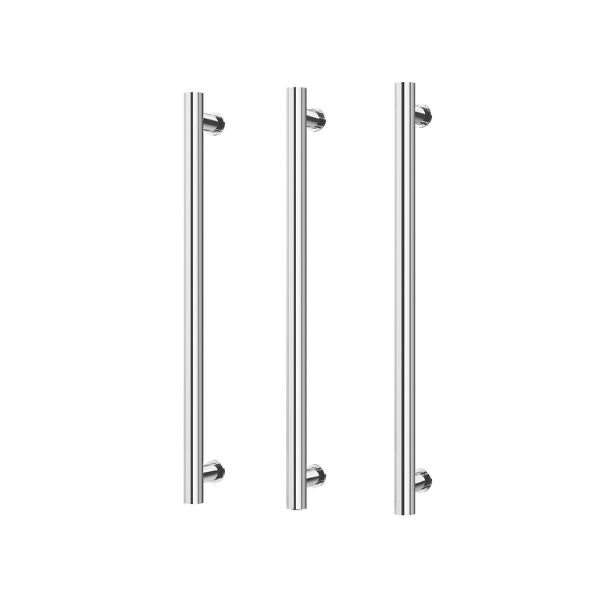Phoenix Heated Triple Towel Rail Round 600mm - Chrome