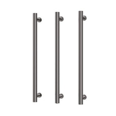 Phoenix Heated Triple Towel Rail Round 800mm - Brushed Carbon 650-8763-31 