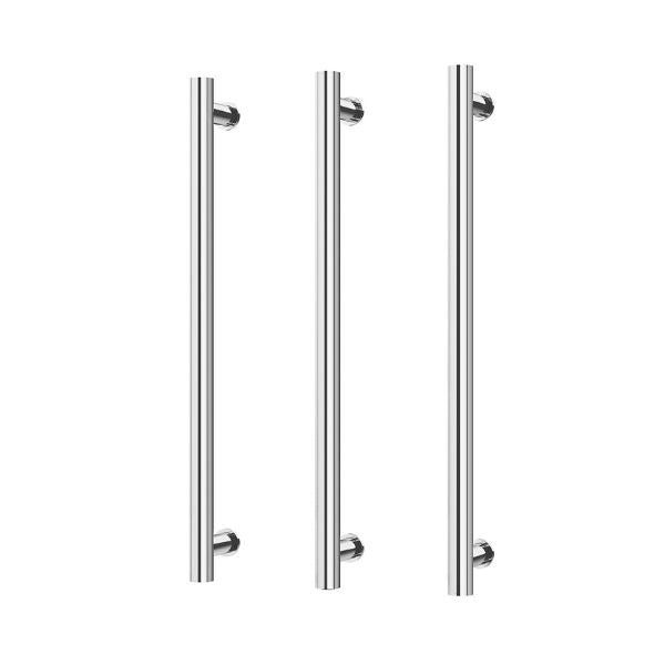 Phoenix Heated Triple Towel Rail Round 800mm - Chrome